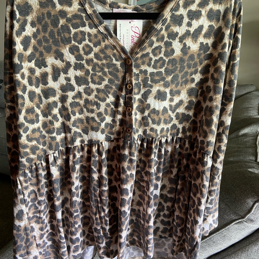 Cheetah print blouse